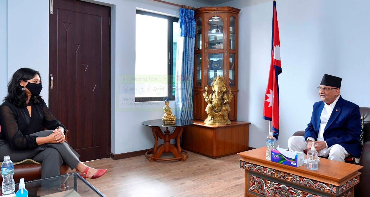 ओलीसँग एमसीसी उपाध्यक्षको शिष्टाचार भेट